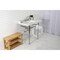 Kingston Brass 36 Carrara Marble Console Sink with Stainless Steel Legs, Marble WhitePolished Nickel LMS36M8SQ6ST - alternate 2